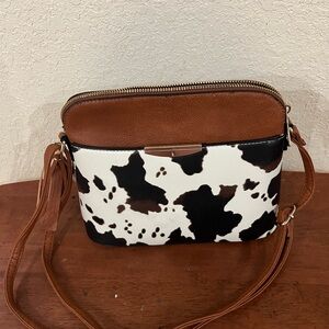 Chic Cow Print Crossbody Bag